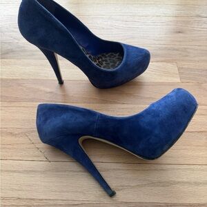 Aldo Blue Suede Women's Heels
